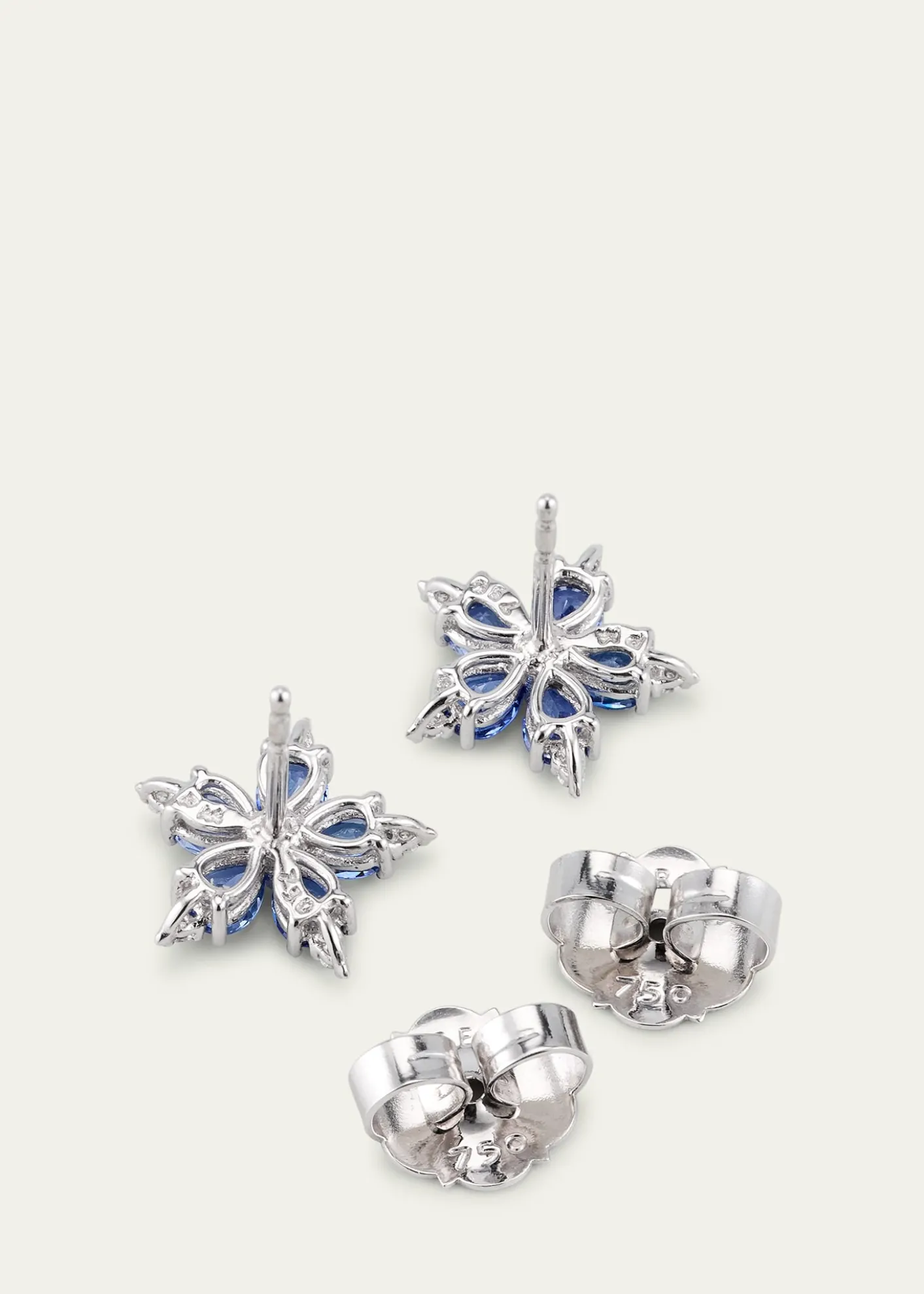 Paul MorelliSmall Stellanise Blue Sapphire & Diamond Stud Earrings