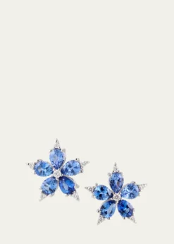 Paul MorelliSmall Stellanise Blue Sapphire & Diamond Stud Earrings