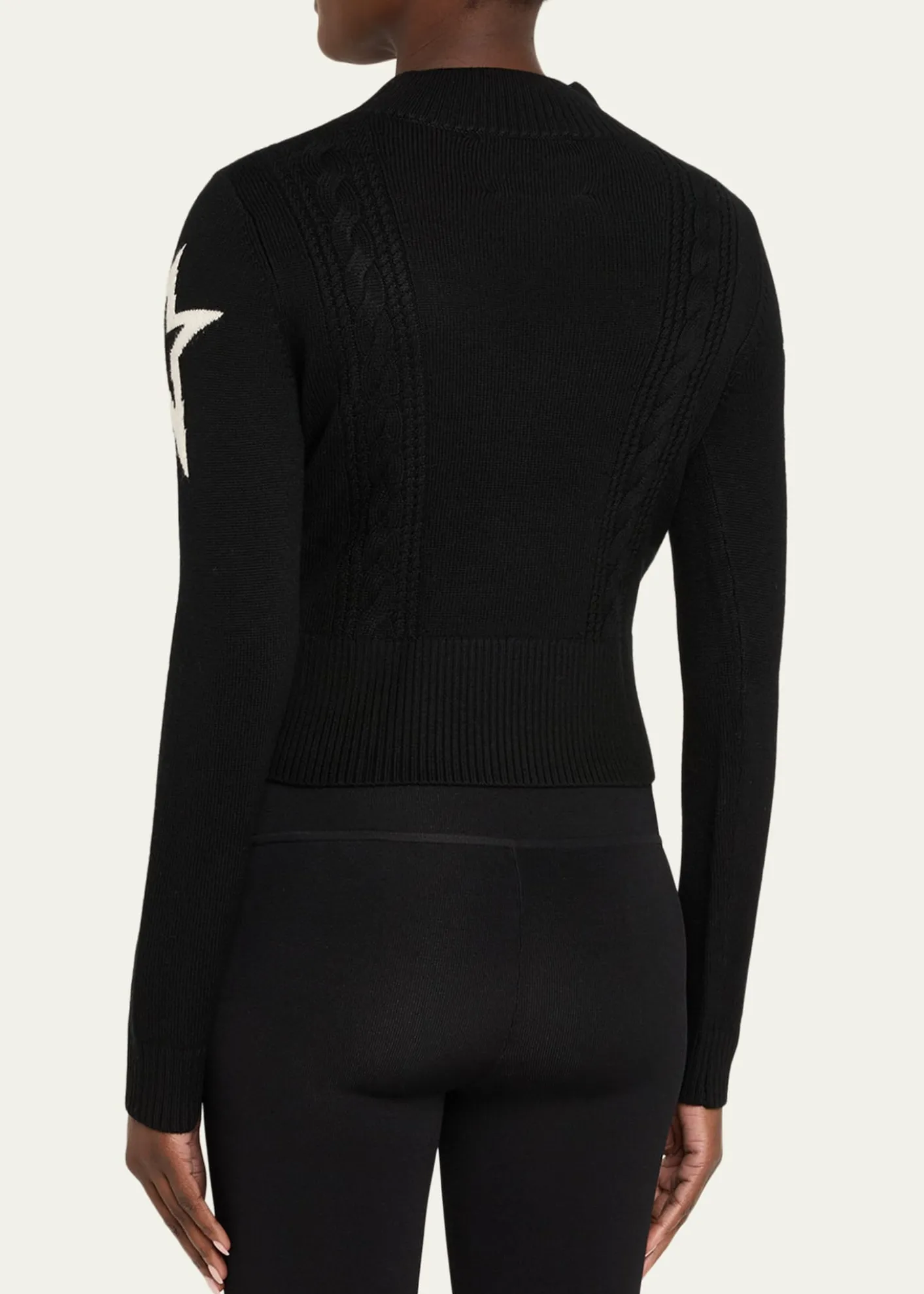 Perfect MomentCropped Cable-Knit Star Sweater