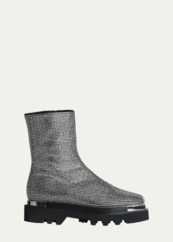 Peter DoCrystal Stud Zip Combat Boots
