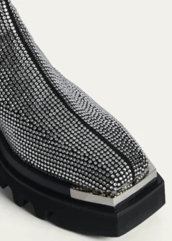 Peter DoCrystal Stud Zip Combat Boots