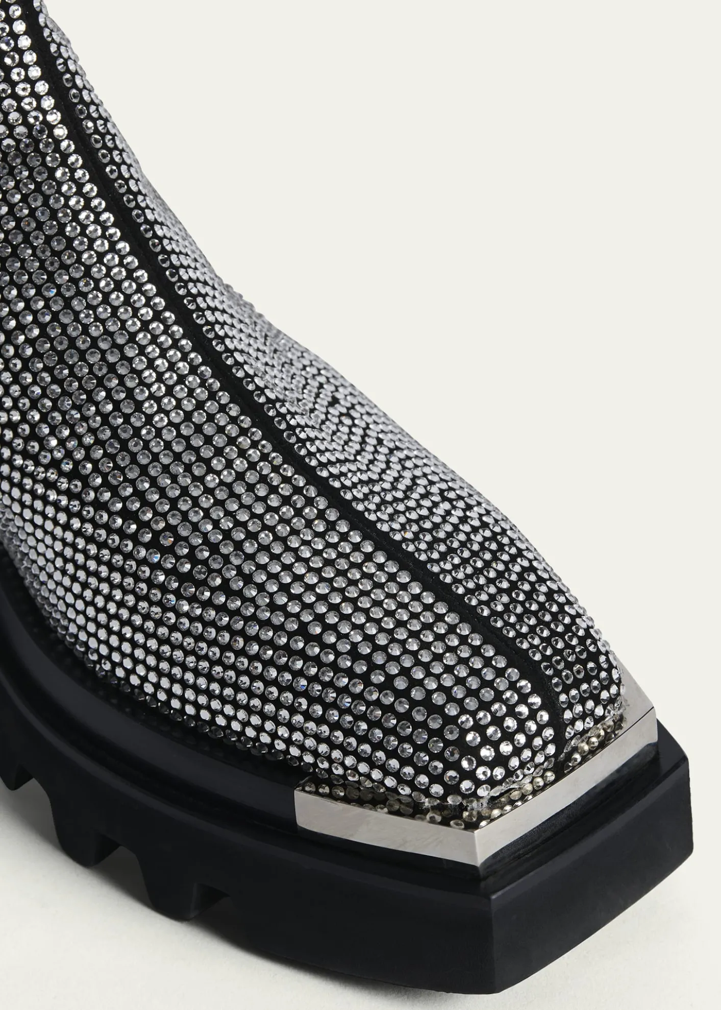 Peter DoCrystal Stud Zip Combat Boots