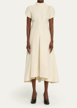 3.1 Phillip LimA-Line Tulip-Sleeve Midi Dress