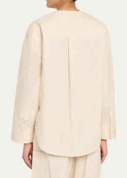 3.1 Phillip LimCollarless Cotton Poplin Shirt