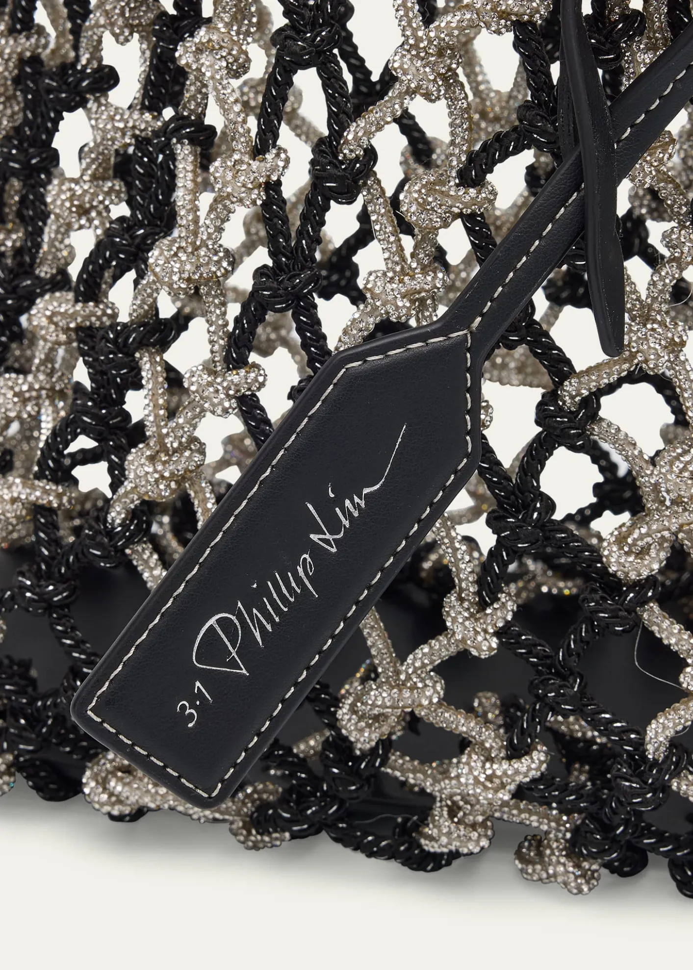 3.1 Phillip LimCrystal Macrame Mini Sac Top-Handle Bag