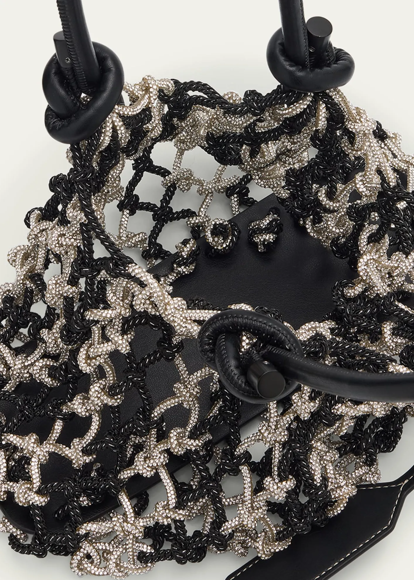 3.1 Phillip LimCrystal Macrame Mini Sac Top-Handle Bag