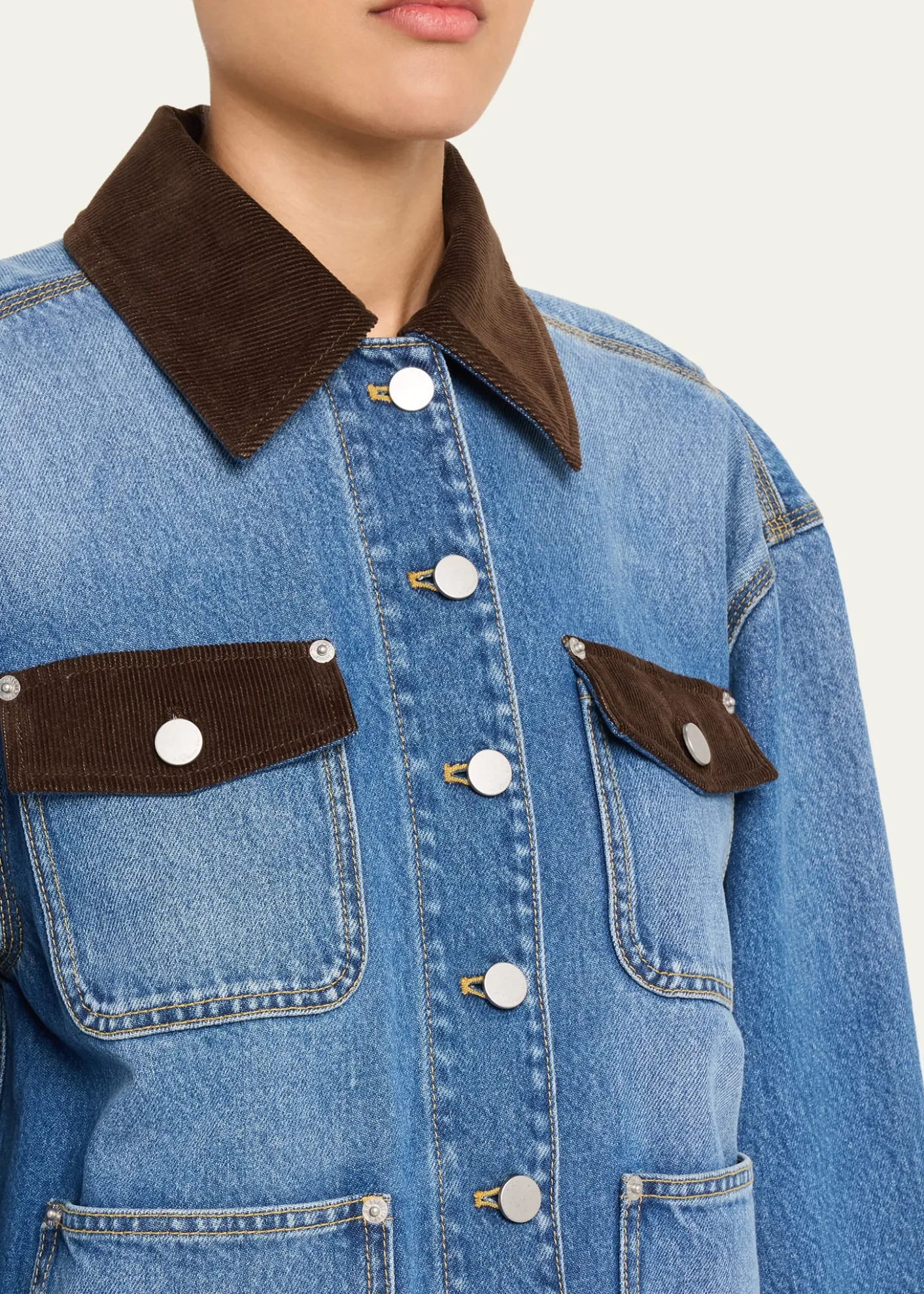 3.1 Phillip LimDenim & Corduroy Chore Jacket