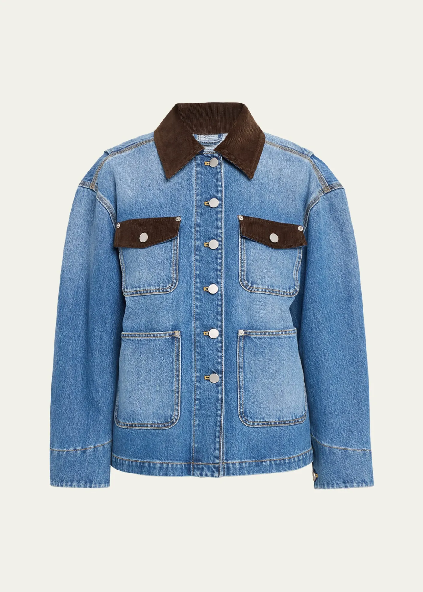 3.1 Phillip LimDenim & Corduroy Chore Jacket