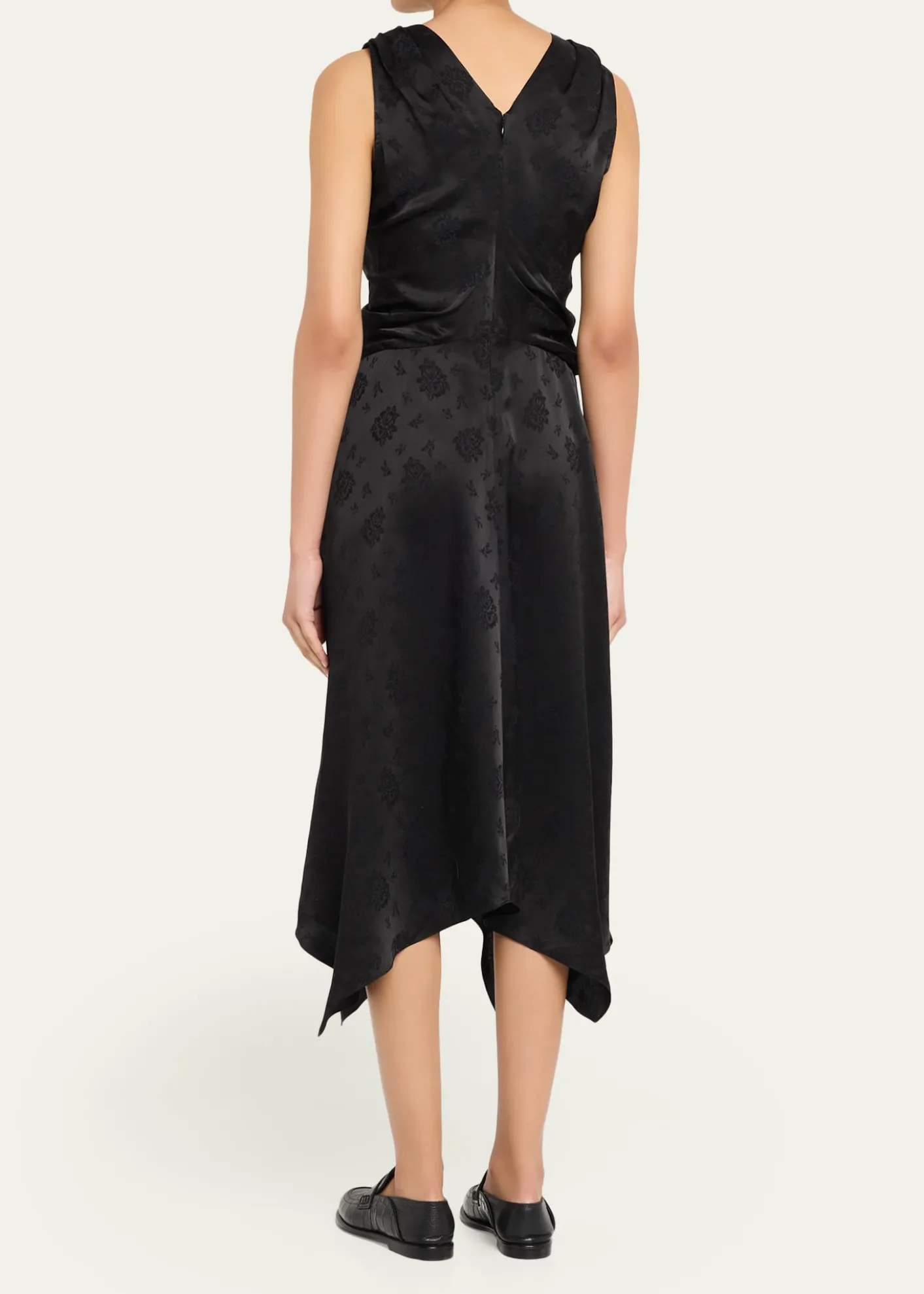 3.1 Phillip LimFloral Silk Draped Midi Dress