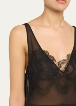 3.1 Phillip LimLace Peplum Sheer Silk Tank Top