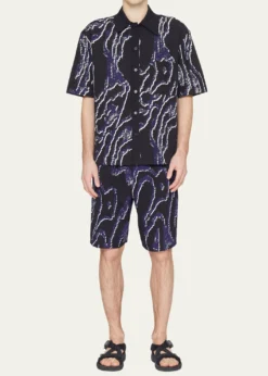 3.1 Phillip LimMen's Wood Grain-Print Sport Shirt