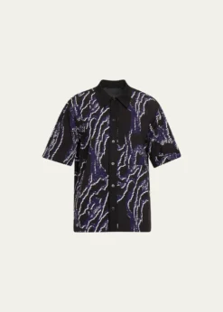 3.1 Phillip LimMen's Wood Grain-Print Sport Shirt