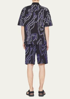3.1 Phillip LimMen's Wood Grain-Print Sport Shirt