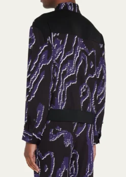 3.1 Phillip LimMen's Wood Grain-Print Bomber Jacket