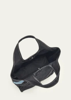 3.1 Phillip LimPatchwork Lace & Denim Mini Market Tote Bag