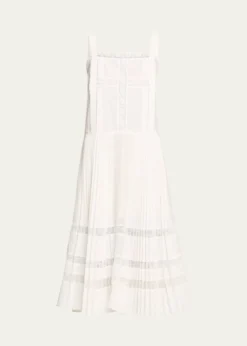 3.1 Phillip LimPleated Lace-Inset Midi Dress