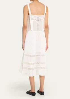 3.1 Phillip LimPleated Lace-Inset Midi Dress