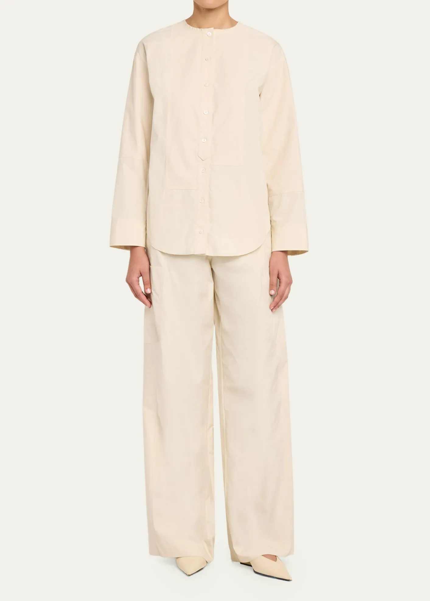 3.1 Phillip LimPoplin Double-Waistband Pants