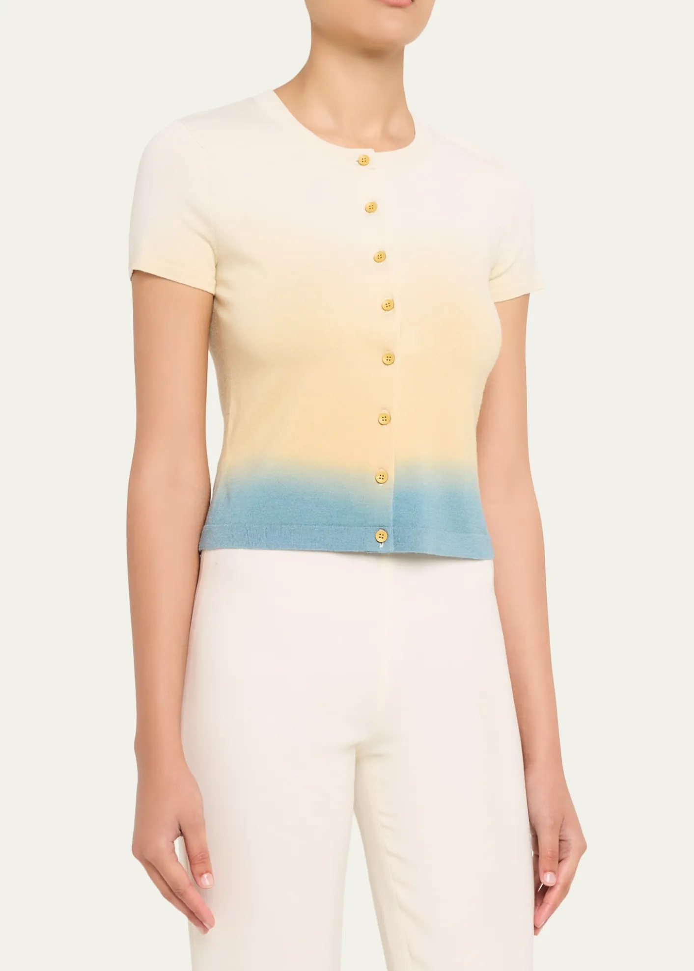 3.1 Phillip LimShort-Sleeve Ombré Cardigan