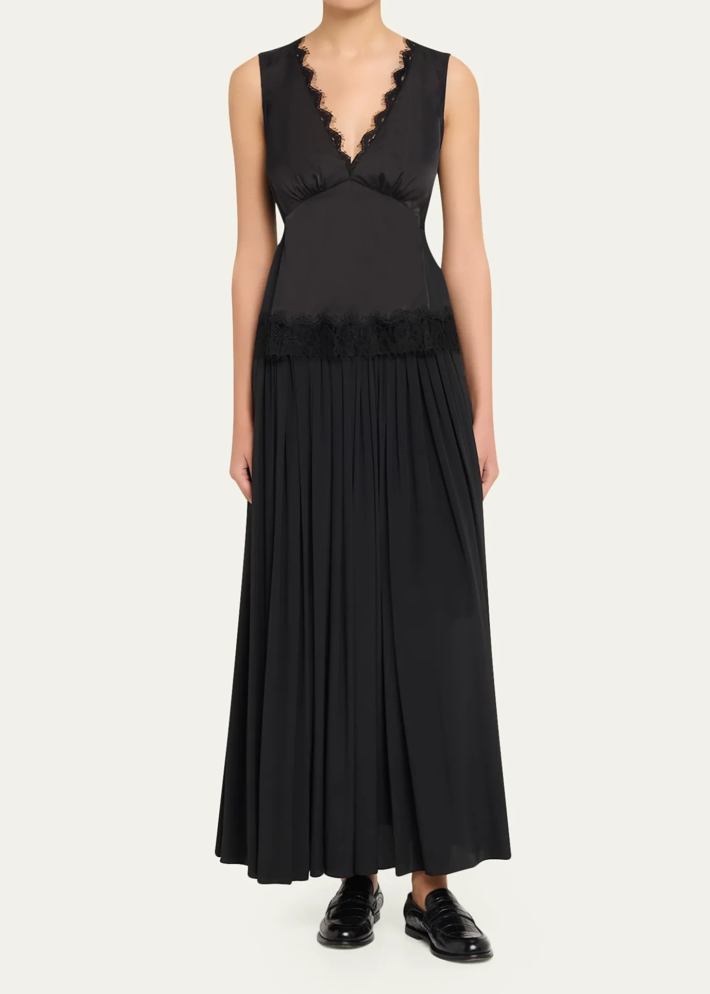 3.1 Phillip LimSleeveless Satin Lace Combo Top