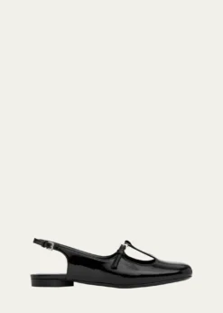 Pierre HardyMia Patent Leather Mary Jane Slingback Flats