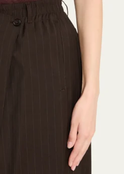 6397Pinstripe Wrap Shorts