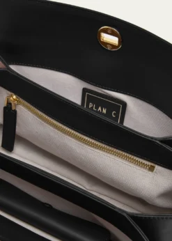 Plan CFolded Leather Shoulder Bag
