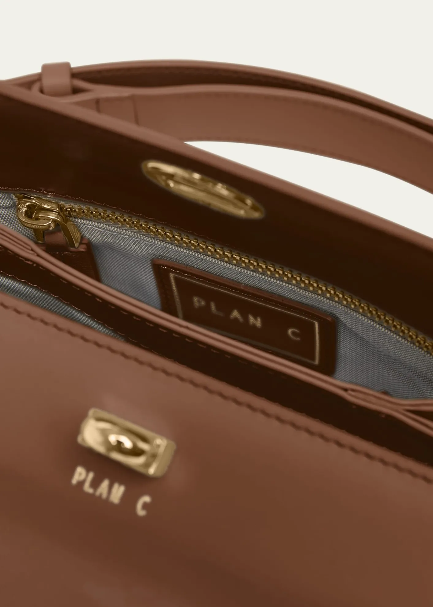 Plan CMini Turn-Lock Leather Shoulder Bag
