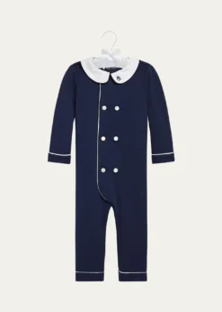 Polo Ralph LaurenBoy's Double Breasted Embroidered Coverall, Size 3M-24M