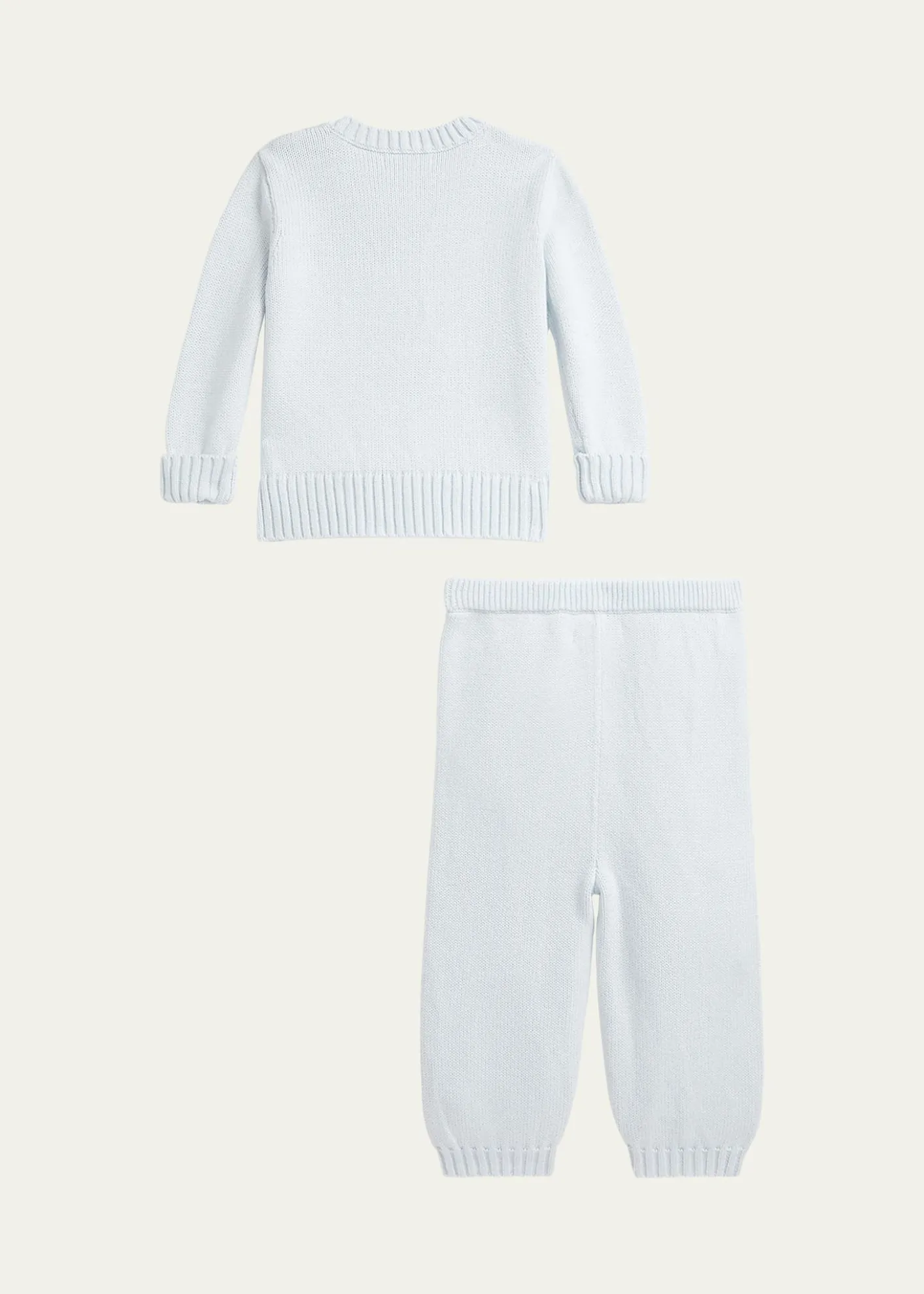 Polo Ralph LaurenBoy's Flag Bear Intarsia Knit Sweater and Pants Set, Size 3M-24M
