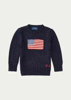 Polo Ralph LaurenBoy's Flag Intarsia Knit Sweater, Size 2T-6