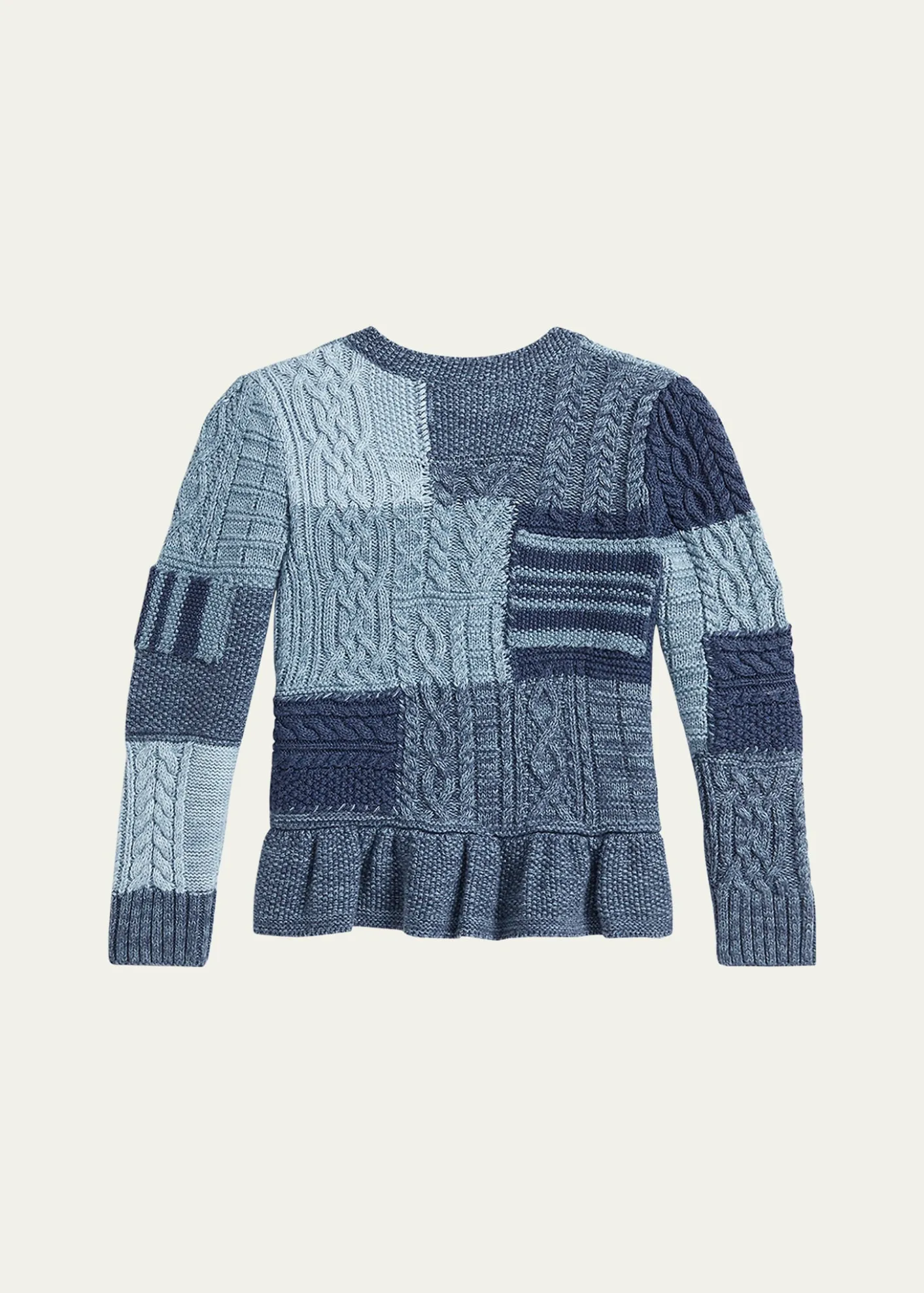 Polo Ralph LaurenGirl's Cotton Patchwork Cardigan Sweater, Size 2-6X