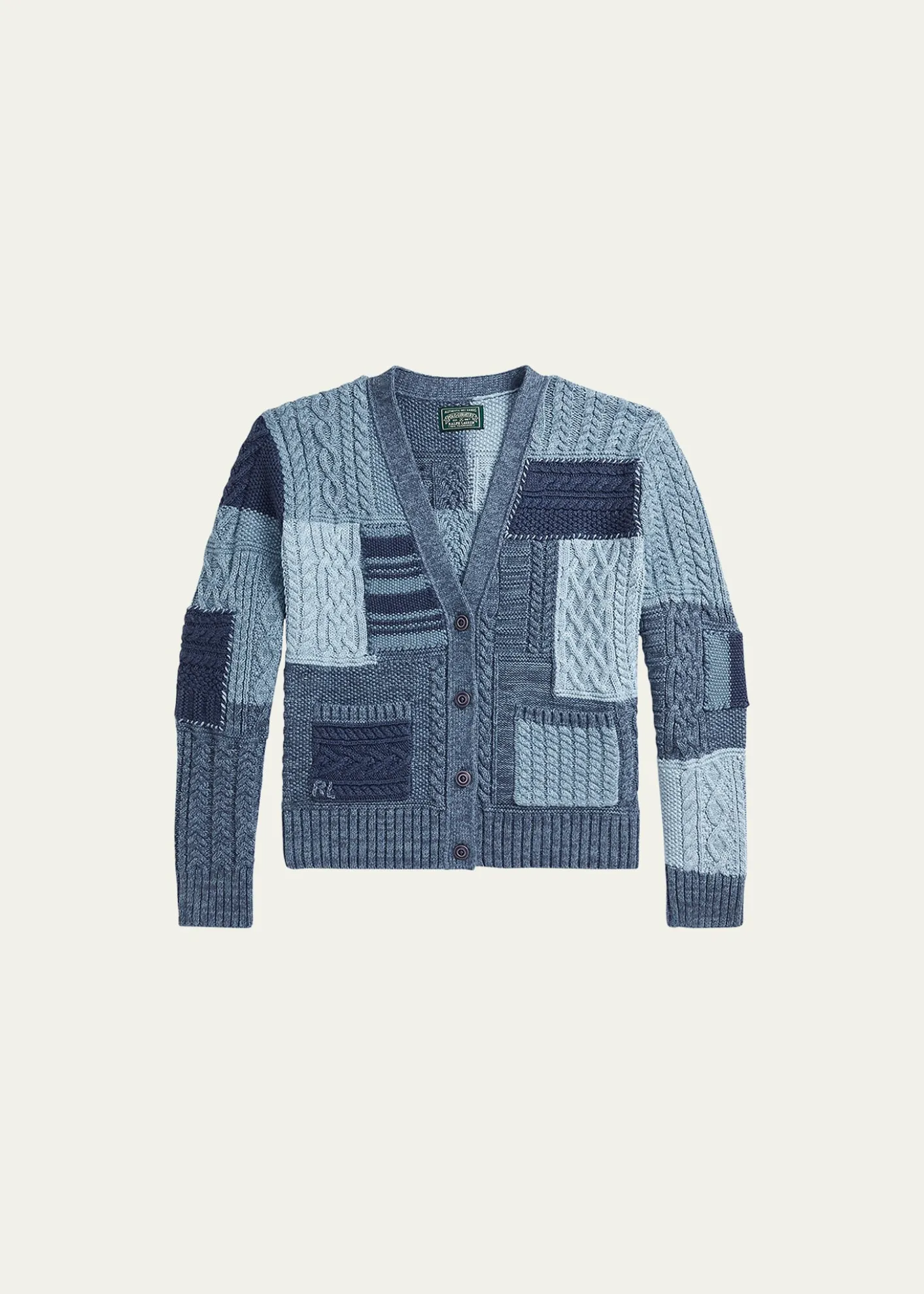 Polo Ralph LaurenGirl's Cotton Patchwork Cardigan Sweater, Size S-XL