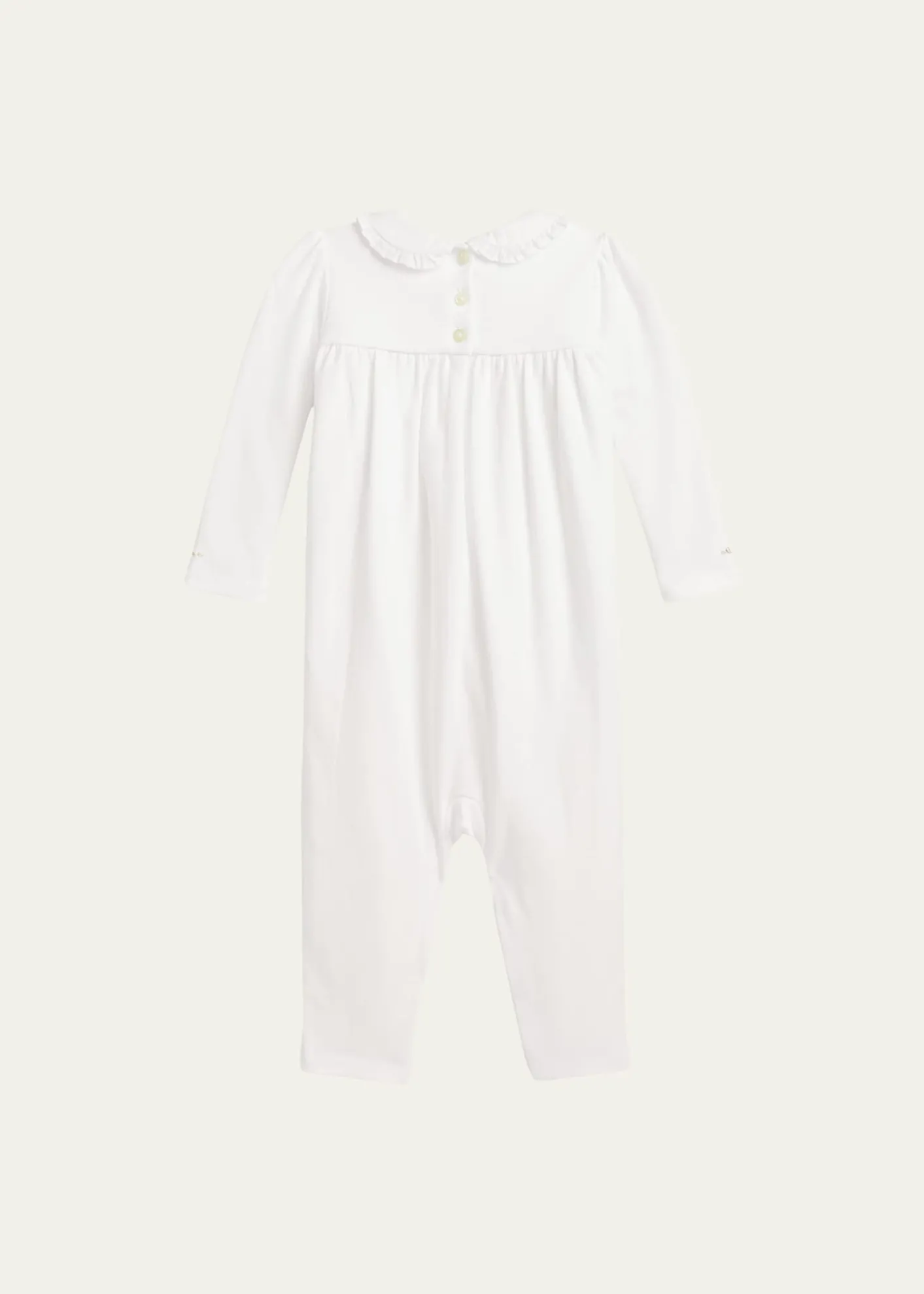 Polo Ralph LaurenGirl's Embroidered Coverall, Size 3M-12M