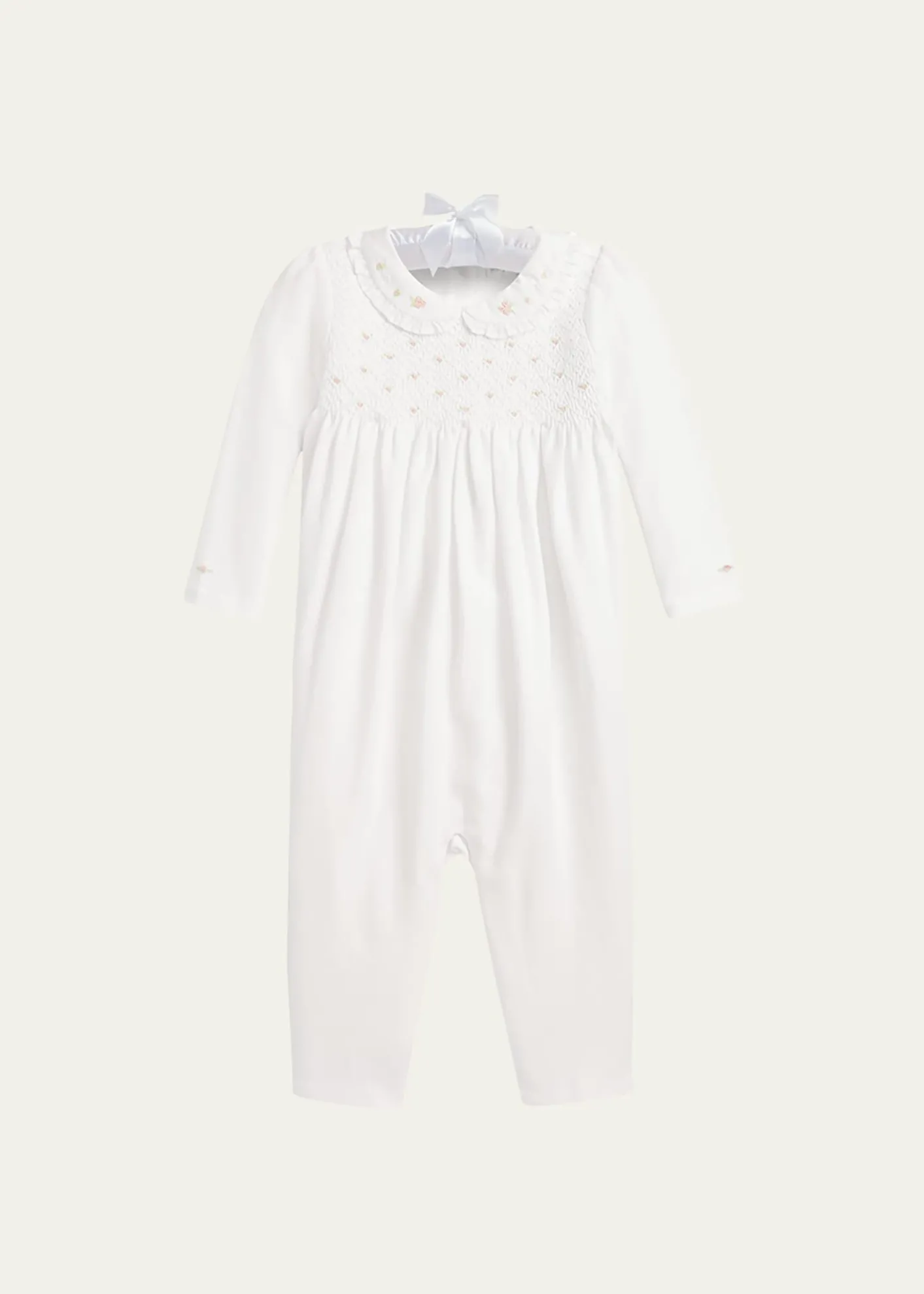 Polo Ralph LaurenGirl's Embroidered Coverall, Size 3M-12M