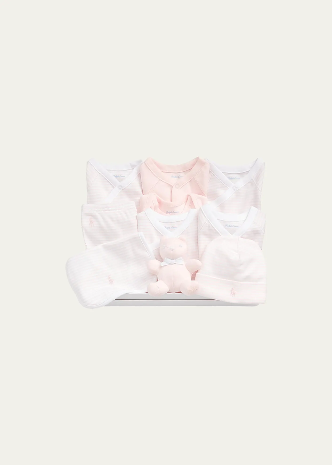 Polo Ralph LaurenGirl's 11-Piece Organic Cotton Essential Gift Box Set, Size Newborn-9M