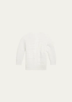 Polo Ralph LaurenKid's Cardigan W/ Bear Intarsia, Size 3M-24M