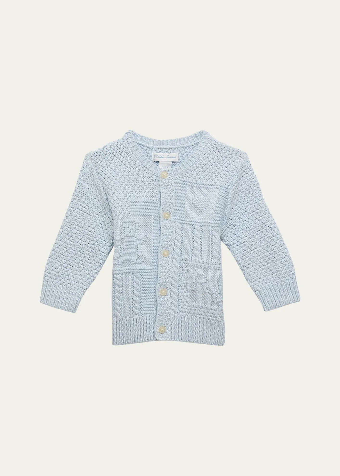 Polo Ralph LaurenKid's Cardigan W/ Bear Intarsia, Size 3M-24M
