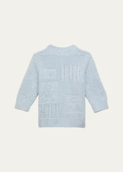 Polo Ralph LaurenKid's Cardigan W/ Bear Intarsia, Size 3M-24M