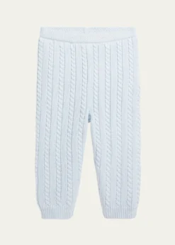 Polo Ralph LaurenKid's Organic Cotton Cable-Knit Sweater Pants, Size 3M-24M