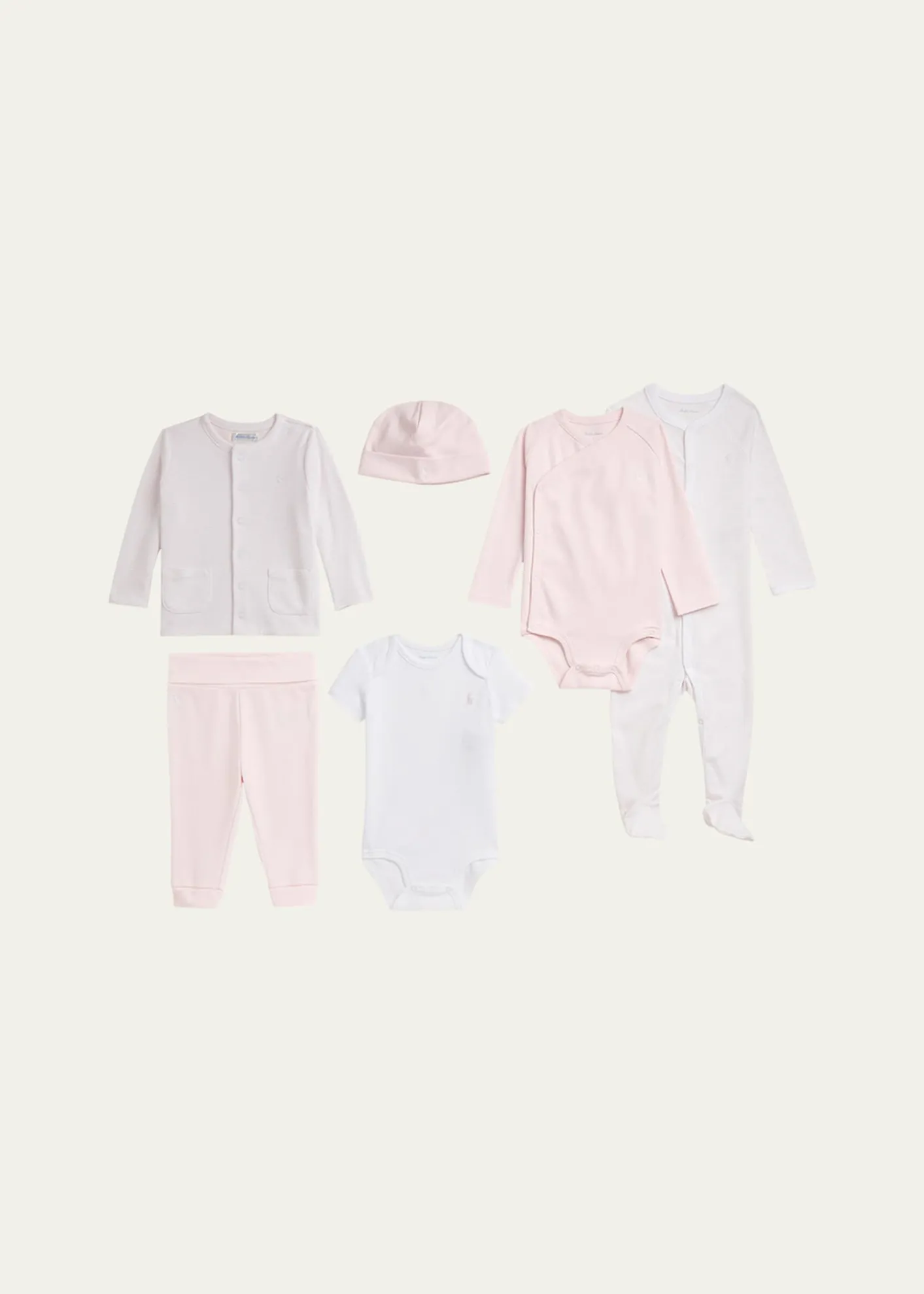 Polo Ralph LaurenKid's 6-Piece Interlock Cotton Knit Gift Set, Size Newborn-9M