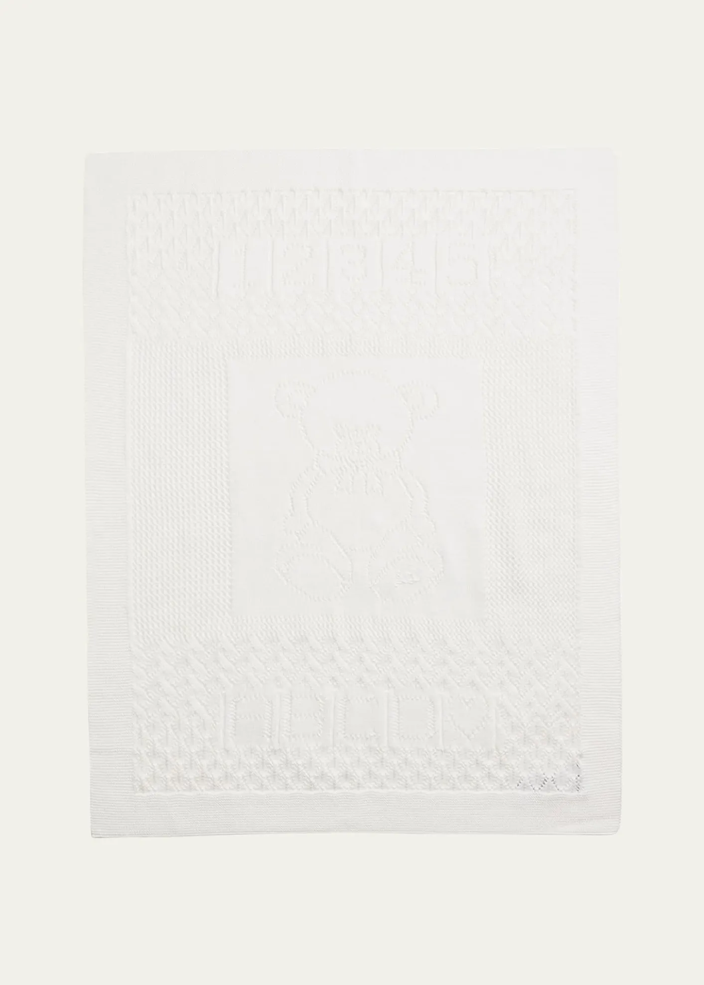 Polo Ralph LaurenKid's Pointelle Teddy Bear Blanket