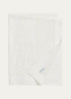 Polo Ralph LaurenKid's Pointelle Teddy Bear Blanket