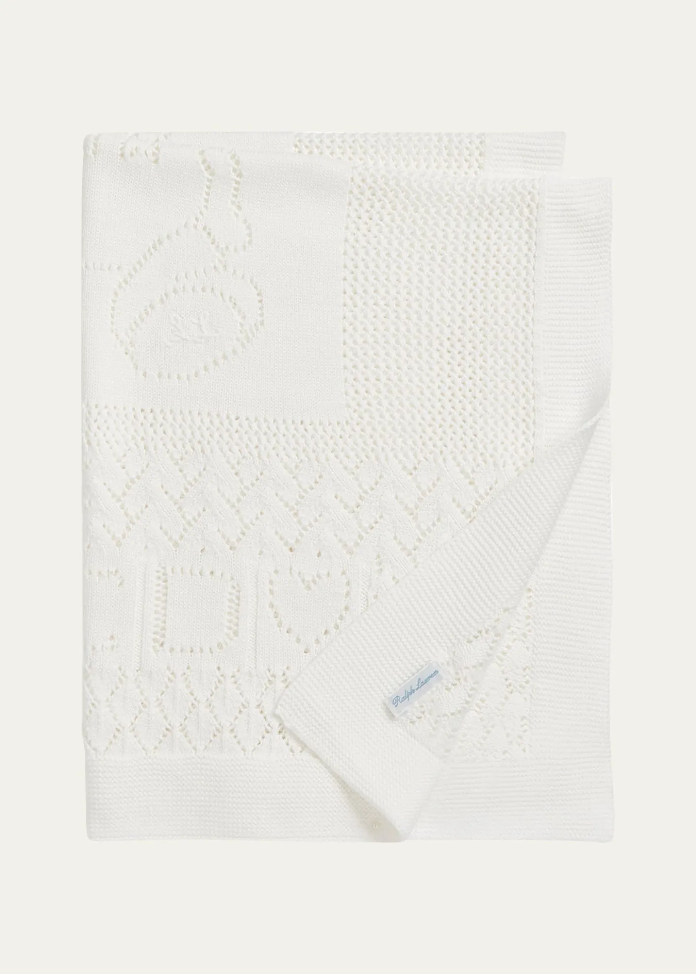 Polo Ralph LaurenKid's Pointelle Teddy Bear Blanket