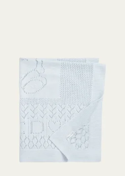 Polo Ralph LaurenKid's Pointelle Teddy Bear Blanket