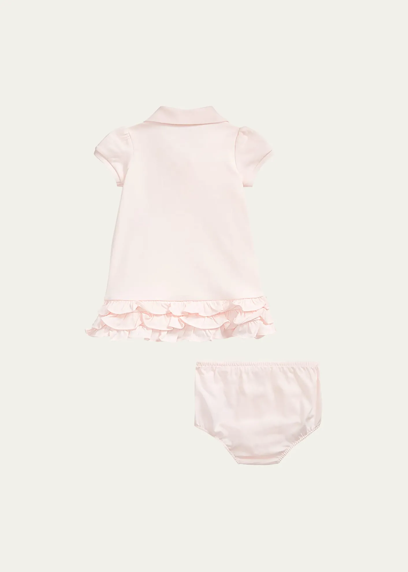 Polo Ralph LaurenRuffled Embroidered Polo Dress With Solid Bloomers, Size 3M-24M