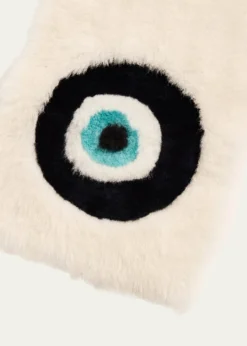 PologeorgisEvil Eye Merino Shearling Scarf