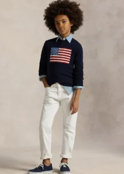 Polo Ralph LaurenBoy's American Flag Cashmere Sweater, Size S-XL