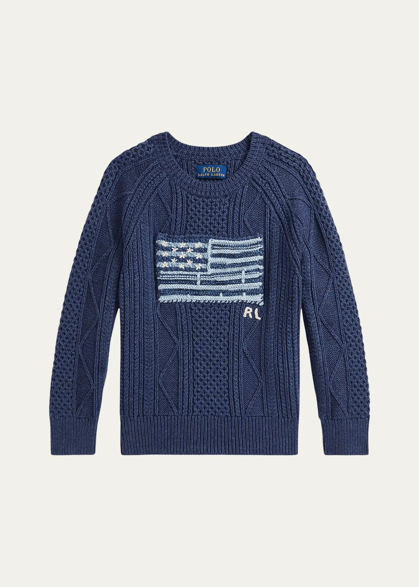 Polo Ralph LaurenBoy's Cotton Faded Flag Sweater, Size 2-7