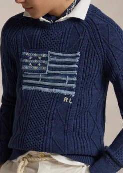 Polo Ralph LaurenBoy's Cotton Faded Flag Sweater, Size S-XL